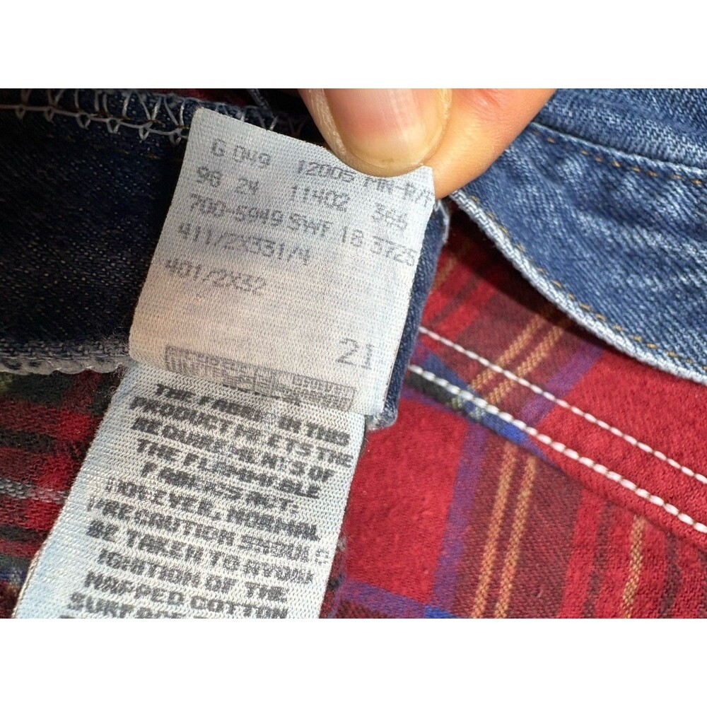 Vintage LL Bean Flannel Lined Jeans Size 38x31 ( Actual) Blue Denim USA Made - Picture 8 of 11